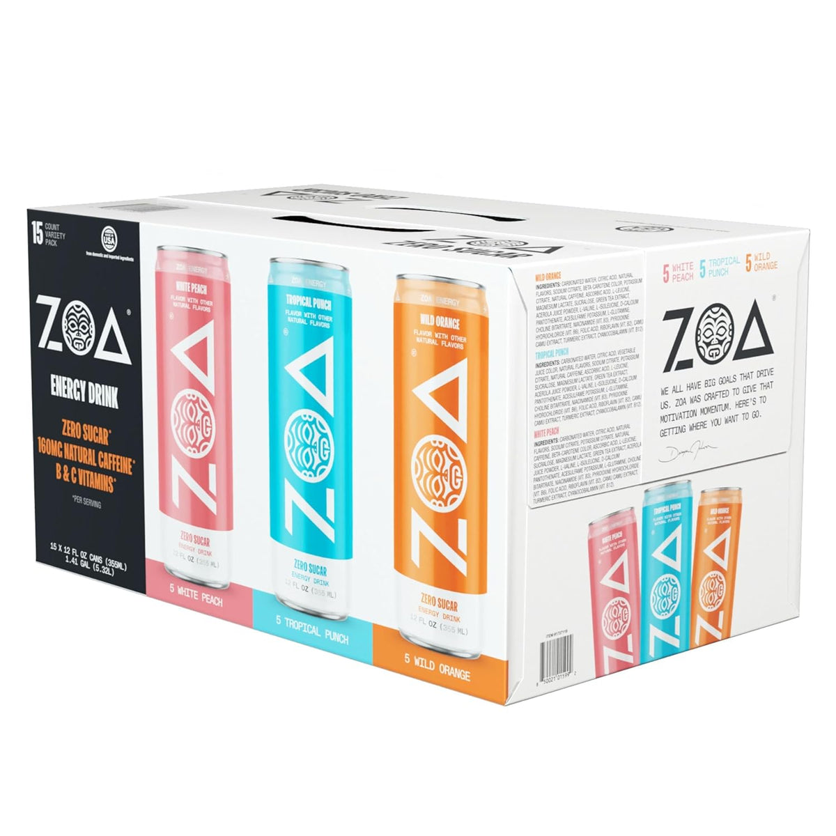 Zoa ZOA Energy - Better-For-You Zero Sugar Energy Drinks