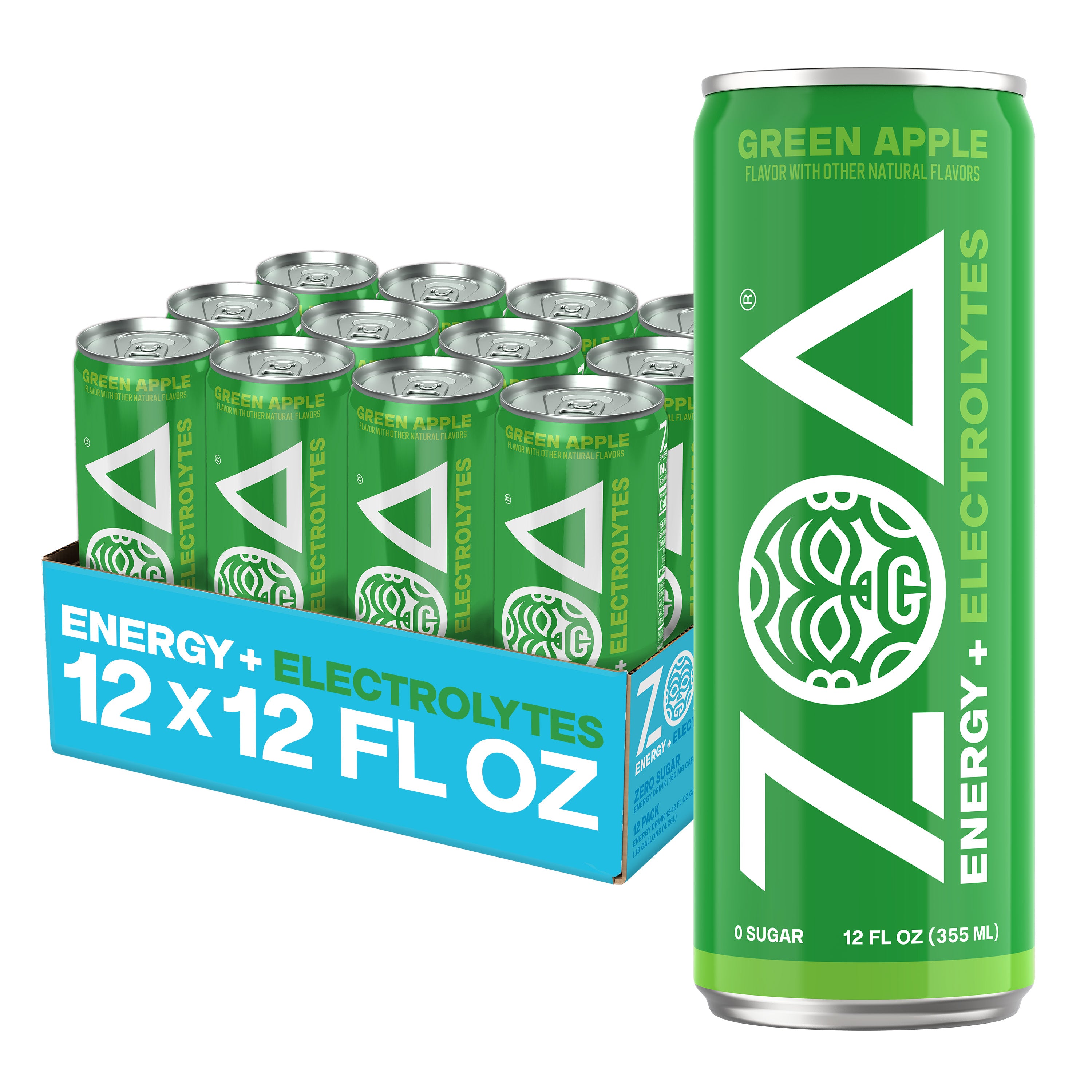 ZOA Green Apple Energy Drink Flavor