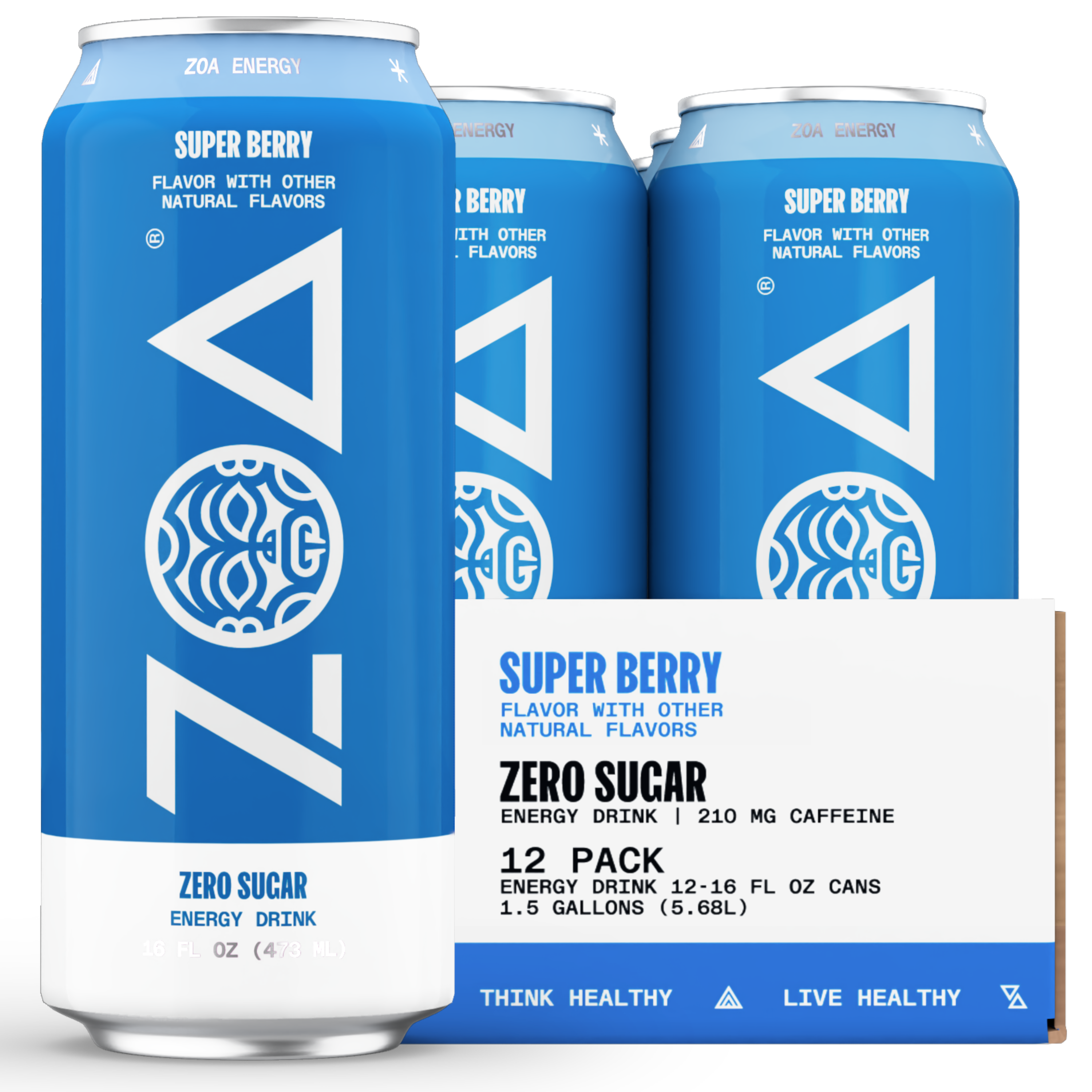 ZOA Super Berry 16 Ounce Energy Drink
